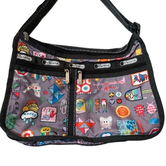 LeSportsac Medium Printed Classic Logo Crossbody Sling Bag Multicolor OS - Picture 2 of 7